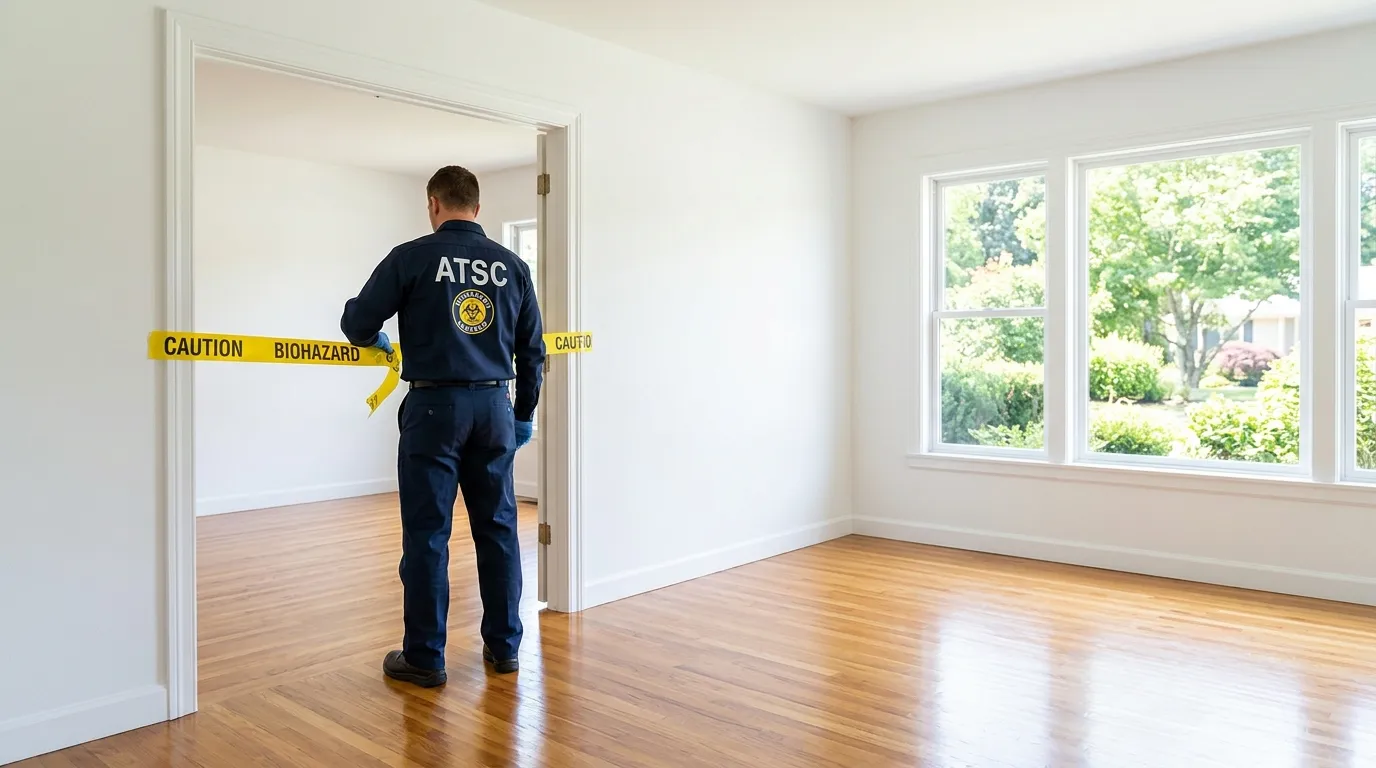 Certified biohazard cleanup crew performing Decomposition Cleanup in Ronkonkoma